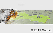 Physical Panoramic Map of Napo, semi-desaturated