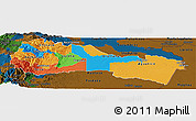 Political Panoramic Map of Napo, darken