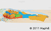Political Panoramic Map of Napo, lighten