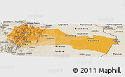 Political Shades Panoramic Map of Napo, shaded relief outside