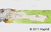 Shaded Relief Panoramic Map of Napo, physical outside
