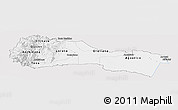 Silver Style Panoramic Map of Napo, single color outside