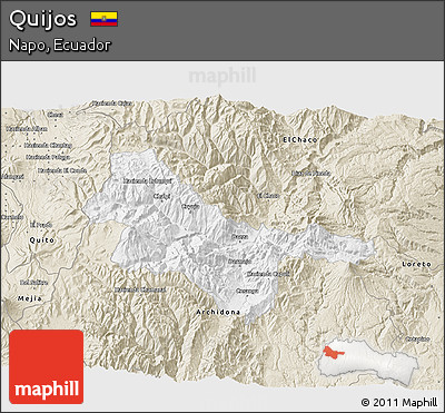 Classic Style 3D Map of Quijos