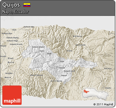Classic Style 3D Map of Quijos