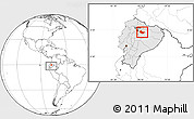 Blank Location Map of Quijos, highlighted country, within the entire country