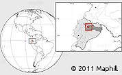 Blank Location Map of Quijos, highlighted country, highlighted parent region