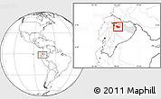 Blank Location Map of Quijos, highlighted parent region, within the entire country