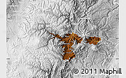 Physical Map of Quijos, lighten, desaturated