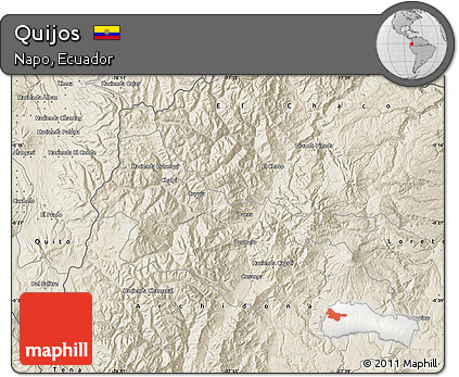 Shaded Relief Map of Quijos