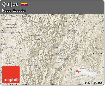 Shaded Relief Map of Quijos