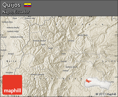 Shaded Relief Map of Quijos
