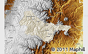 Shaded Relief Map of Quijos, physical outside