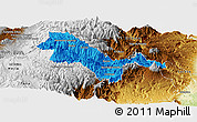 Political Panoramic Map of Quijos, physical outside