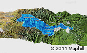 Political Panoramic Map of Quijos, satellite outside