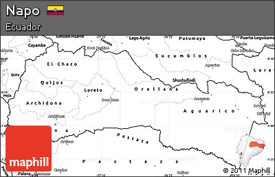 Blank Simple Map of Napo