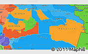 Political Simple Map of Napo, political shades outside