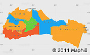 Political Simple Map of Napo, single color outside