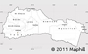Silver Style Simple Map of Napo, cropped outside