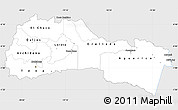 Silver Style Simple Map of Napo, single color outside