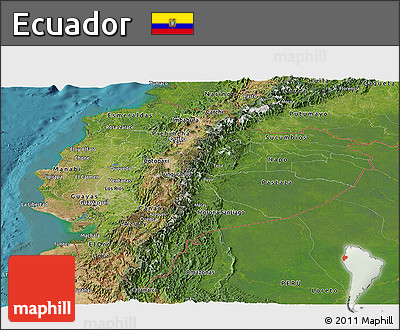 Satellite Panoramic Map of Ecuador