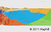 Political Shades Panoramic Map of Pastaza