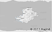 Gray 3D Map of Cayambe, single color outside
