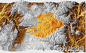 Political 3D Map of Cayambe, physical outside
