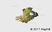 Satellite 3D Map of Cayambe, single color outside