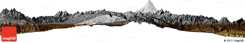 Physical Horizon Map of Cayambe, darken