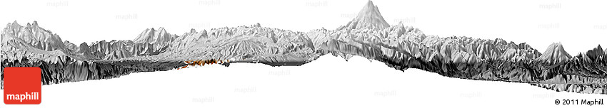 Physical Horizon Map of Cayambe, desaturated
