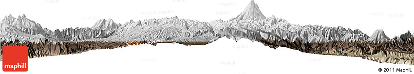 Physical Horizon Map of Cayambe, semi-desaturated