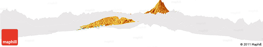 Political Horizon Map of Cayambe, single color outside