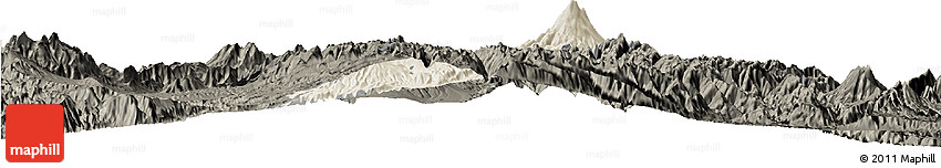 Shaded Relief Horizon Map of Cayambe, darken Shaded Relief Horizon Map of Cayambe, darken