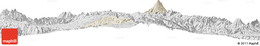Shaded Relief Horizon Map of Cayambe, desaturated Shaded Relief Horizon Map of Cayambe, desaturated