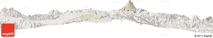 Shaded Relief Horizon Map of Cayambe, lighten Shaded Relief Horizon Map of Cayambe, lighten