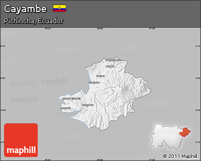 Gray Map of Cayambe, single color outside
