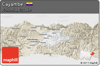 Classic Style Panoramic Map of Cayambe