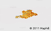 Political Panoramic Map of Cayambe, cropped outside