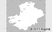 Gray Simple Map of Cayambe, single color outside