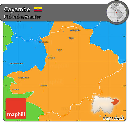 Political Simple Map of Cayambe