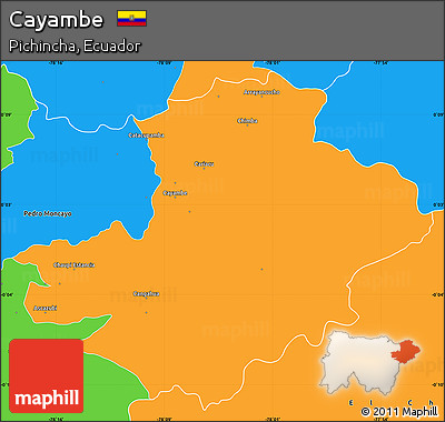 Political Simple Map of Cayambe