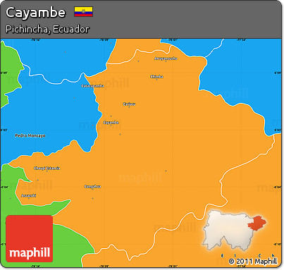 Political Simple Map of Cayambe