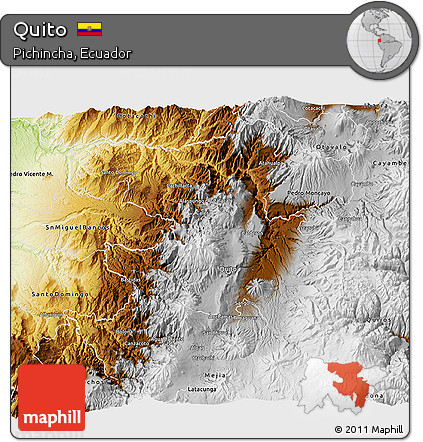 Physical 3D Map of Quito