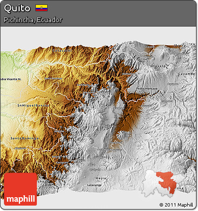 Physical 3D Map of Quito