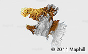 Physical 3D Map of Quito, single color outside