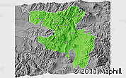 Political 3D Map of Quito, desaturated