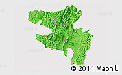Political 3D Map of Quito, single color outside
