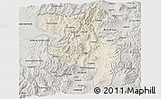 Shaded Relief 3D Map of Quito, semi-desaturated