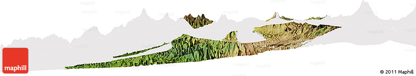 Satellite Horizon Map of Quito, cropped outside