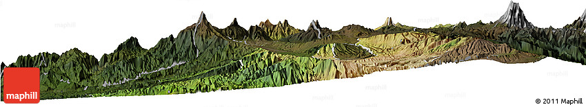 Satellite Horizon Map of Quito, darken